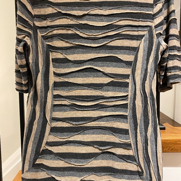 Connected Apparel striped textured dress - Picture 6 of 7